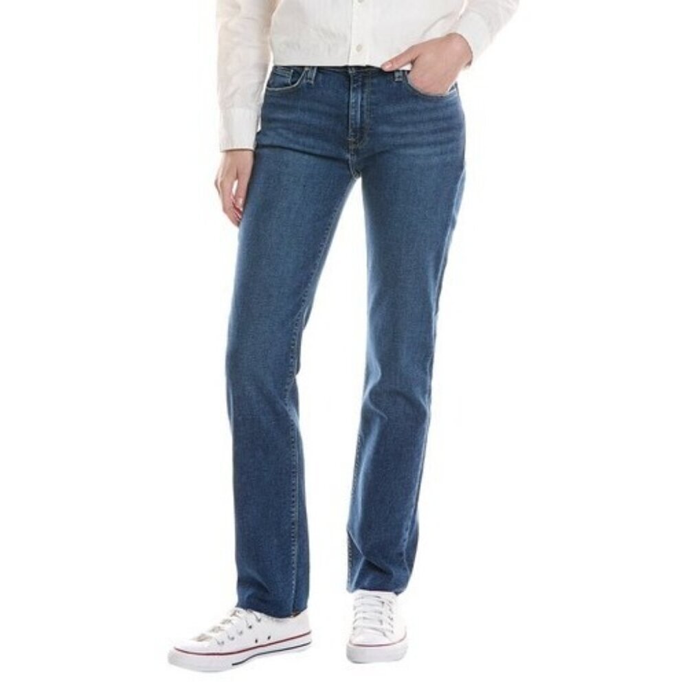 NWOT Hudson Women's Size 8 Straight Leg Jeans Blue Denim Stretched Flap Pocket